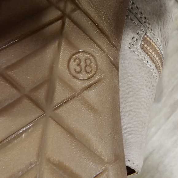 Miz Mooz sandals leather Size 38 fizzy upper anthropologie tan gray 7.5 - Picture 6 of 12